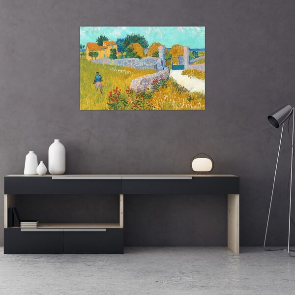 Kép - Vincent van Gogh, Farmhouse in Provence, reprodukciók (90x60 cm)