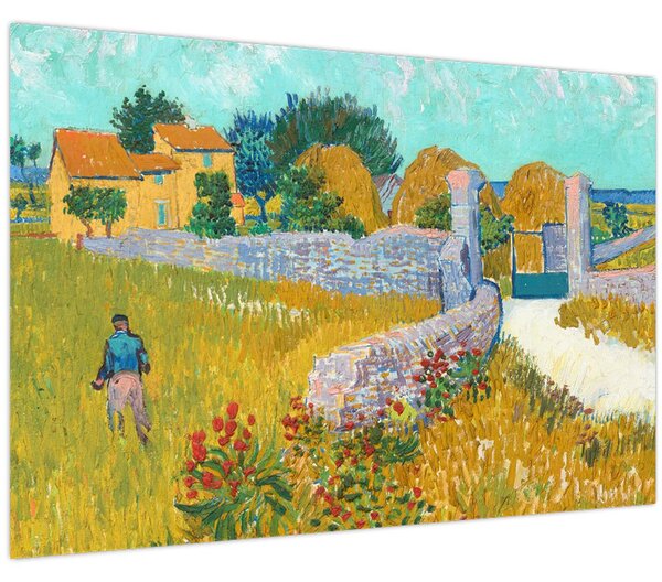 Kép - Vincent van Gogh, Farmhouse in Provence, reprodukciók (90x60 cm)