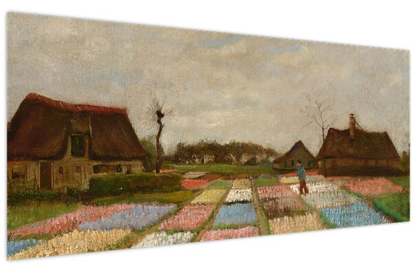 Kép - Vincent van Gogh, Flower Beds in Holland, reprodukciók (120x50 cm)