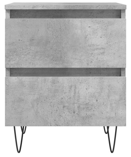 Betonszürke szerelt fa éjjeliszekrény 40x35x50 cm