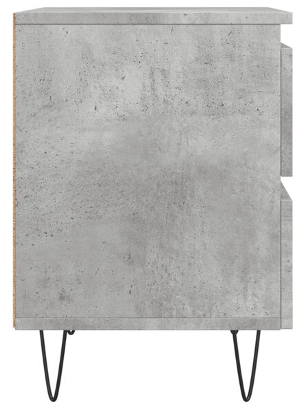 Betonszürke szerelt fa éjjeliszekrény 40x35x50 cm