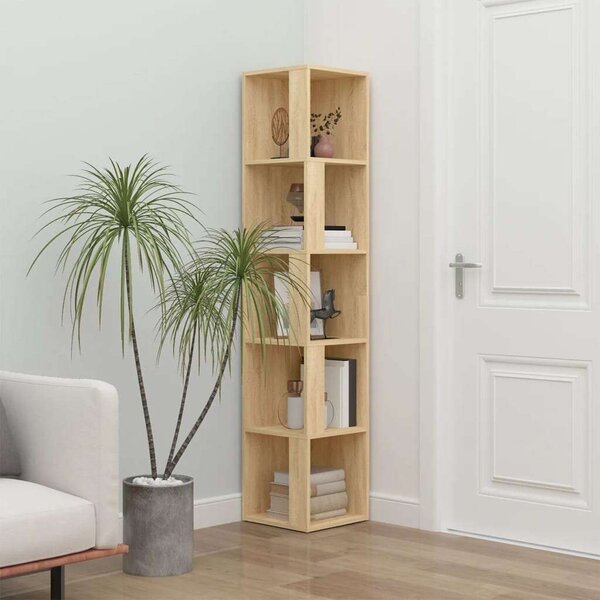 Sarok Polcrendszer - Sonoma Tölgy - 5 Rekeszes - 164,5 cm