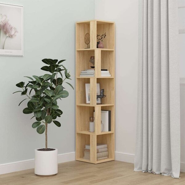Sarok Polcrendszer - Sonoma Tölgy - 5 Rekeszes - 164,5 cm