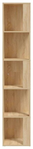 Sarok Polcrendszer - Sonoma Tölgy - 5 Rekeszes - 164,5 cm