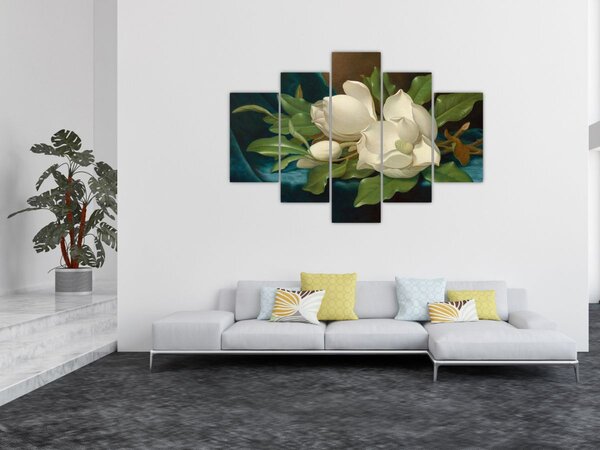 Kép - Martin Johnson Heade, Giant Magnolias on a Blue Velvet Cloth, reprodukciók (150x105 cm)