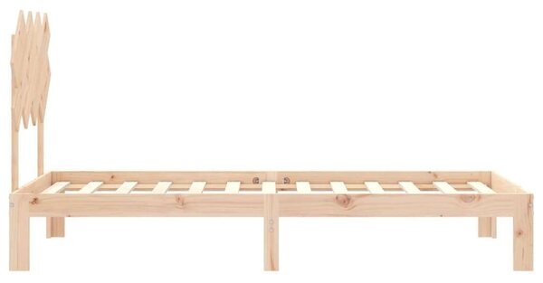 VidaXL Tömörfa Ágykeret Fejtámlával - 90x200 cm