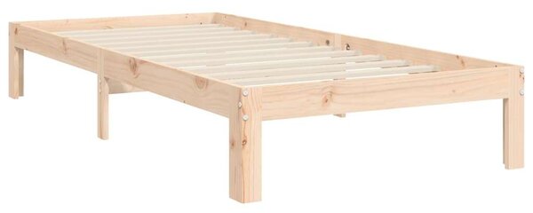 VidaXL Tömörfa Ágykeret Fejtámlával - 90x200 cm