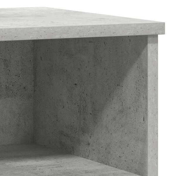 Betonszürke szerelt fa éjjeliszekrény 40x35x50 cm