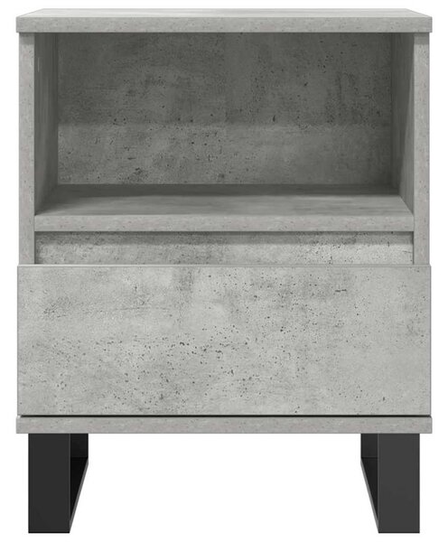 2 db betonszürke szerelt fa éjjeliszekrény 40 x 35 x 50 cm