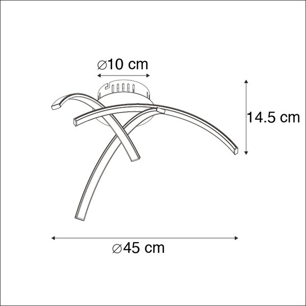 Design mennyezeti lámpa acél 3-lámpa LED-del - Faleri