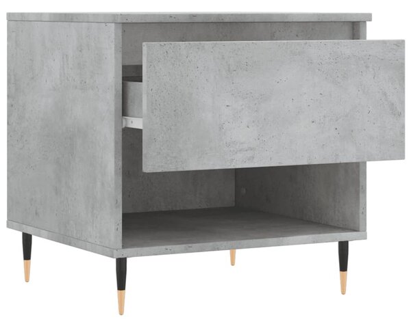 2 db betonszürke szerelt fa dohányzóasztal 50 x 46 x 50 cm