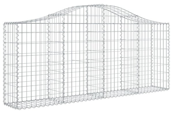 7 db íves horganyzott vas gabion kosár 200x30x80/100 cm