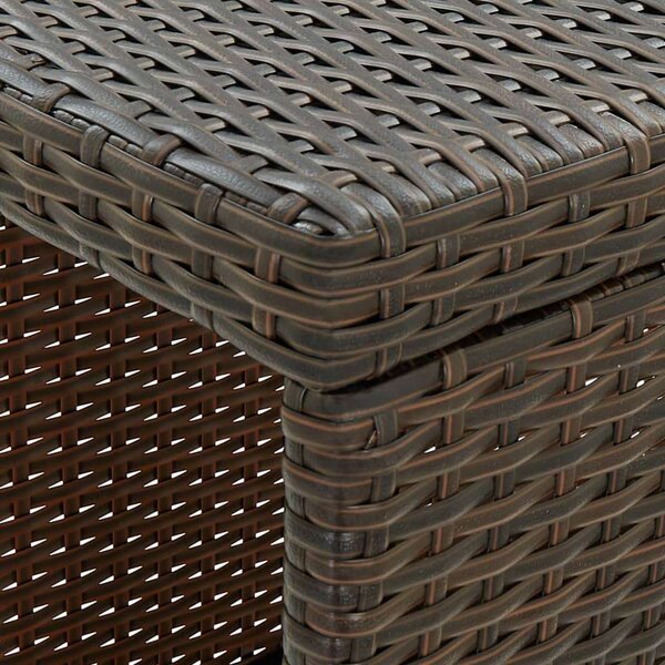 VidaXL barna polyrattan kerti tárolóláda 120 x 60 x 110 cm