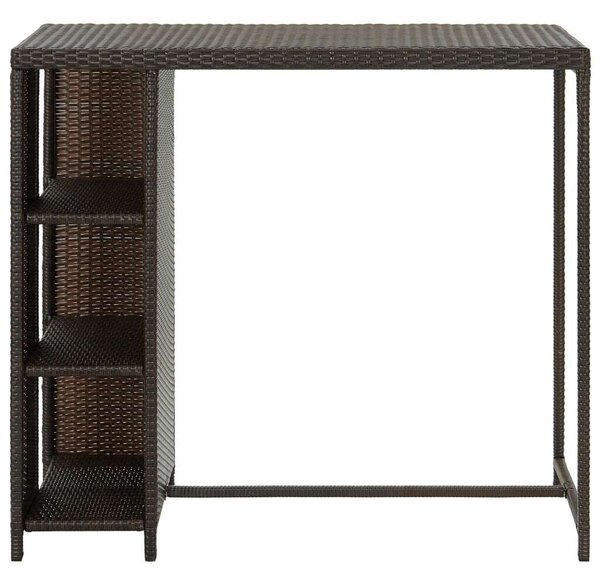VidaXL barna polyrattan kerti tárolóláda 120 x 60 x 110 cm