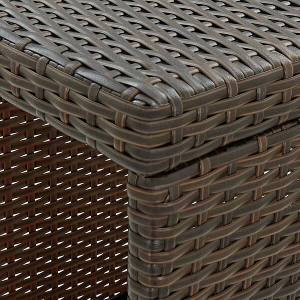 VidaXL barna polyrattan kerti tárolóláda 120 x 60 x 110 cm