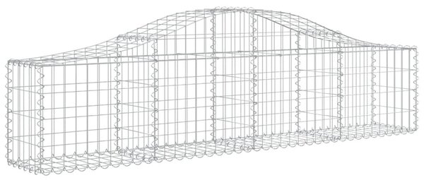 2 db íves horganyzott vas gabion kosár 200x30x40/60 cm