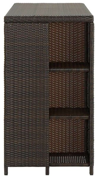 VidaXL barna polyrattan kerti tárolóláda 120 x 60 x 110 cm