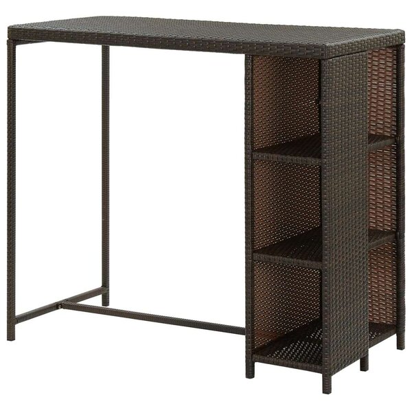 VidaXL barna polyrattan kerti tárolóláda 120 x 60 x 110 cm