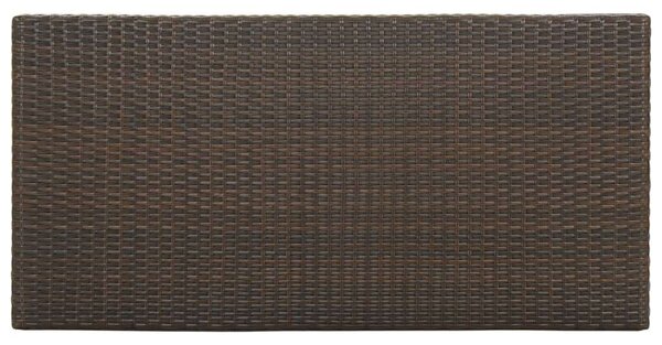 VidaXL barna polyrattan kerti tárolóláda 120 x 60 x 110 cm