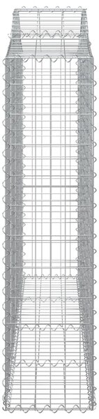 Íves horganyzott vas gabion kosár 200x30x120/140 cm