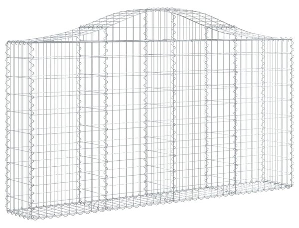 5 db íves horganyzott vas gabion kosár 200x30x100/120 cm