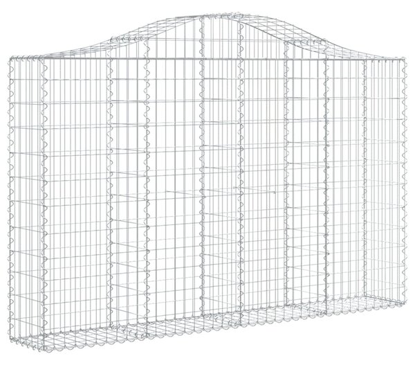 Íves horganyzott vas gabion kosár 200x30x120/140 cm