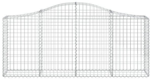 7 db íves horganyzott vas gabion kosár 200x30x80/100 cm