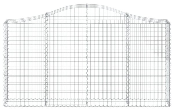 5 db íves horganyzott vas gabion kosár 200x30x100/120 cm
