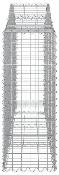 7 db íves horganyzott vas gabion kosár 200x30x80/100 cm