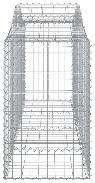 7 db íves horganyzott vas gabion kosár 200x50x80/100 cm