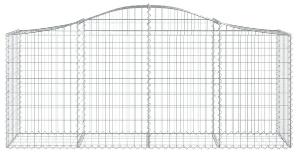 7 db íves horganyzott vas gabion kosár 200x50x80/100 cm
