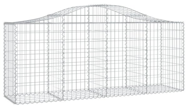 7 db íves horganyzott vas gabion kosár 200x50x80/100 cm