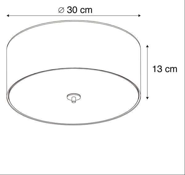 Vidéki mennyezeti lámpa fehér / krém 30 cm - dobdióta