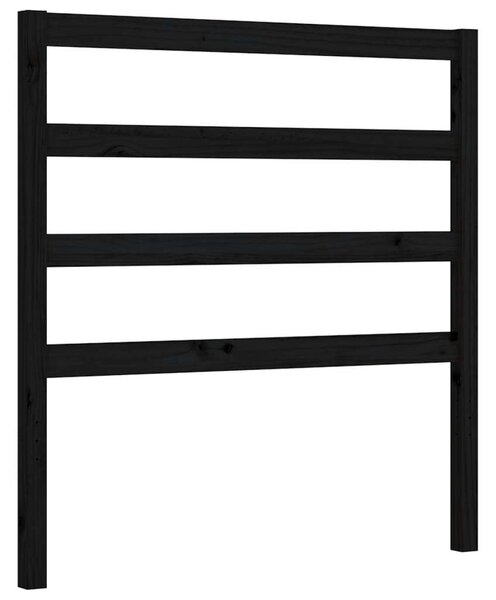 VidaXL Fekete Tömörfa Ágy - Kiságy - 75x190 cm