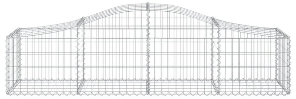 6 db íves horganyzott vas gabion kosár 200x50x40/60 cm
