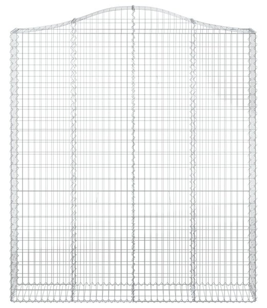 Íves horganyzott vas gabion kosár 200x30x220/240 cm