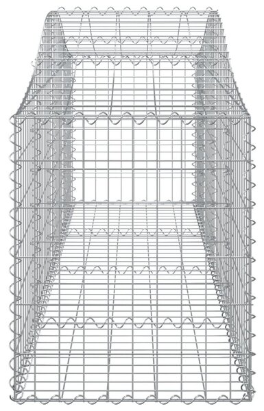 4 db íves horganyzott vas gabion kosár 200x50x60/80 cm