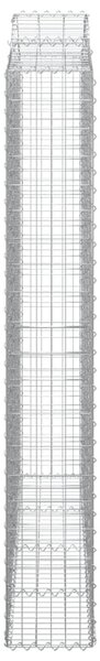 Íves horganyzott vas gabion kosár 200x30x200/220 cm