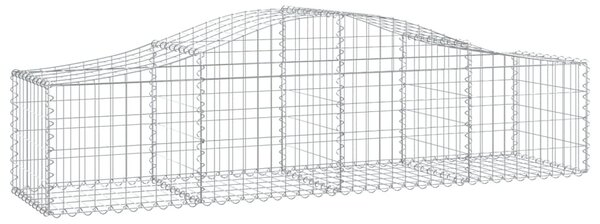 6 db íves horganyzott vas gabion kosár 200x50x40/60 cm