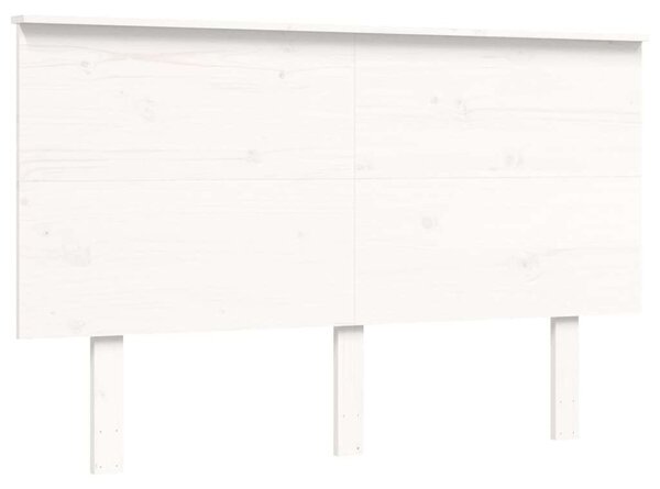 VidaXL fehér tömör fa ágykeret fejtámlával 120 x 200 cm