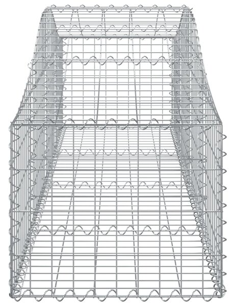 6 db íves horganyzott vas gabion kosár 200x50x40/60 cm
