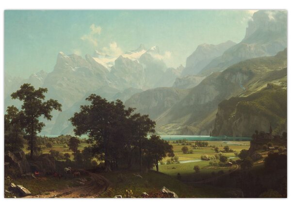 Kép - Albert Bierstadt, Lake Lucerne, reprodukciók (90x60 cm)