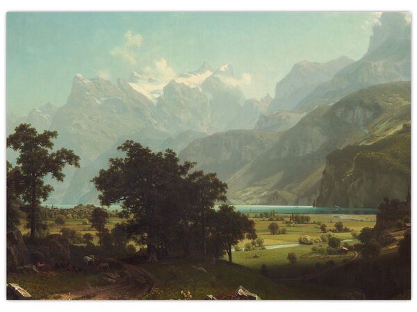 Kép - Albert Bierstadt, Lake Lucerne, reprodukciók (70x50 cm)