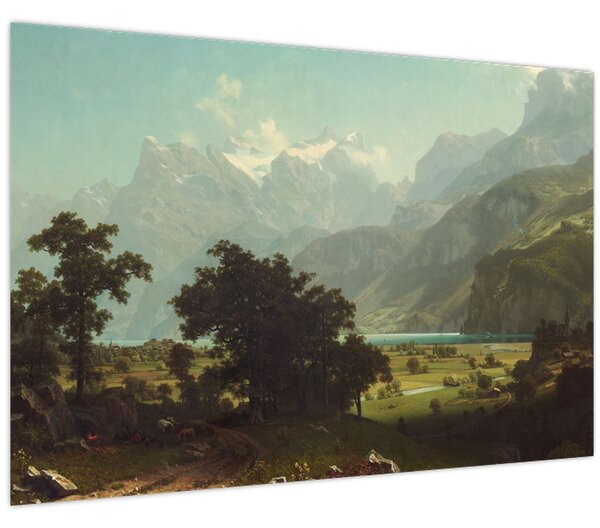 Kép - Albert Bierstadt, Lake Lucerne, reprodukciók (90x60 cm)