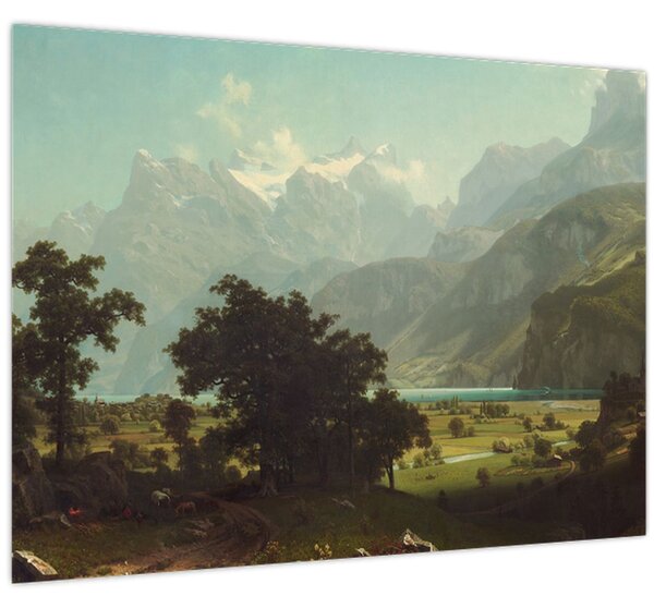 Kép - Albert Bierstadt, Lake Lucerne, reprodukciók (70x50 cm)