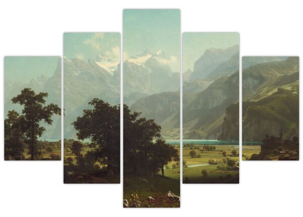 Kép - Albert Bierstadt, Lake Lucerne, reprodukciók (150x105 cm)