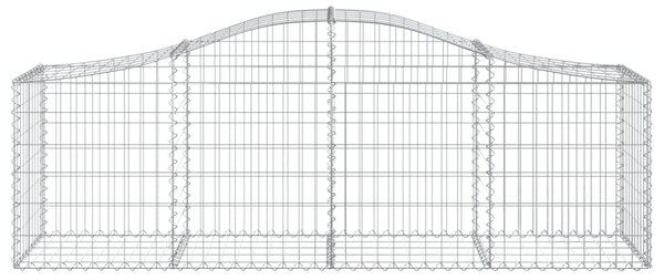 4 db íves horganyzott vas gabion kosár 200x50x60/80 cm