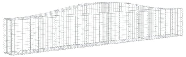 Íves horganyzott vas gabion kosár 400x30x60/80 cm