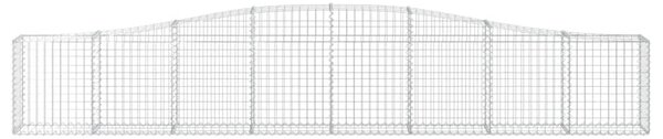 Íves horganyzott vas gabion kosár 400x30x60/80 cm