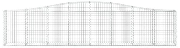 2 db íves horganyzott vas gabion kosár 400x30x80/100 cm